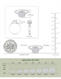 IGI Certified 1.48 Cttw Cushion & Round Lab Grown Diamond Solitaire Engagement Ring, 925 Sterling Silver