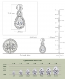 IGI Certified 2.04 Cttw Pear & Round Lab Grown Diamond Teardrop Stud Earrings, 10K White Gold in Screw Back