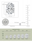 10K White Gold 4 Prong Solitaire Stud Earrings, IGI Certified 1.30 CT Oval Lab Grown Diamond in Push Back
