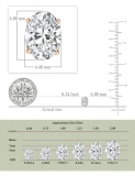 18K Rose Gold 4 Prong Solitaire Stud Earrings, IGI Certified 1.30 CT Oval Lab Grown Diamond in Screw Back