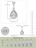 IGI Certified 2.00 Cttw Pear & Round Lab Grown Diamond Stud Earrings, 10K White Gold in Screw Back