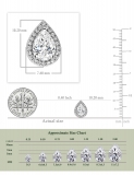 10K White Gold Halo Stud Earrings, IGI Certified 1.46 CT Pear and Round Lab Grown Diamond in Screw Back