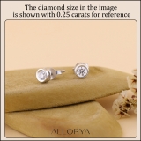 IGI Certified 1.50 Cttw Round Lab Grown White Diamond Elegant Solitaire Bezel Set Push Back Stud Earrings for Women in 10K Solid White Gold