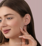 0.25 Cttw Round Lab Grown White Diamond Elegant Solitaire Bezel Set Screw Back Stud Earrings for Women in 14K Solid Yellow Gold
