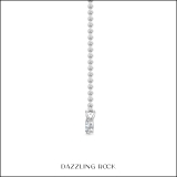 0.25 Cttw Oval Lab Grown Diamond V Bail Solitaire Pendant with 18 inch Silver Chain, 10K White Gold