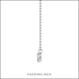 IGI Certified 1.50 Cttw Oval Lab Grown Diamond V Bail Solitaire Pendant with 18 inch Silver Chain, 10K White Gold