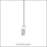 IGI Certified 1.50 Cttw Princess Lab Grown Diamond 4 Prong Solitaire Pendant with 18 inch Silver Chain, 10K White Gold