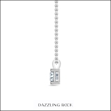 IGI Certified 3.00 Cttw Princess Lab Grown Diamond 4 Prong Solitaire Pendant with 18 inch Silver Chain, 10K White Gold