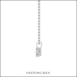 0.25 Cttw Princess Lab Grown Diamond 4 Prong Solitaire Pendant with 18 inch Gold Chain, 10K White Gold
