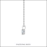 IGI Certified 1.00 Cttw Princess Lab Grown Diamond 4 Prong Solitaire Pendant with 18 inch Gold Chain, 10K White Gold