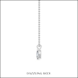 0.25 Cttw Pear Cut Solitaire Lab Grown Diamond Classic Pendant with 18 inch Silver Chain, 10K White Gold