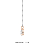 IGI Certified 1.00 Cttw Pear Cut Solitaire Lab Grown Diamond Classic Pendant with 18 inch Silver Chain, 14K Rose Gold