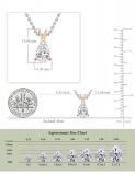 IGI Certified 1.00 Cttw Pear Cut Solitaire Lab Grown Diamond Classic Pendant with 18 inch Silver Chain, 14K Rose Gold