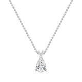 IGI Certified 2.50 Cttw Pear Cut Solitaire Lab Grown Diamond Classic Pendant with 18 inch Gold Chain, 10K White Gold