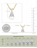 IGI Certified 1.00 Cttw Pear Cut Solitaire Lab Grown Diamond Classic Pendant with 18 inch Gold Chain, 14K Yellow Gold
