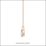 IGI Certified 1.50 Cttw Pear Cut Solitaire Lab Grown Diamond Classic Pendant with 18 inch Gold Chain, 18K Rose Gold