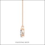 IGI Certified 3.00 Cttw Pear Cut Solitaire Lab Grown Diamond Classic Pendant with 18 inch Gold Chain, 18K Rose Gold