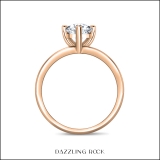 10K Rose Gold Solitaire Ring, IGI Certified 1.50 ctw Pear Lab Grown Diamond