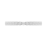 Round Lab Grown White Diamond Bezel-Set Stackable Eternity Wedding Band for Women (0.26 ctw, Color H-I, Clarity SI2) in 925 Sterling Silver