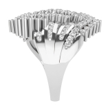 Round Lab Grown white diamond Marquise Shape Wedding Engagement Ring for Her (2.00 ctw, Color H-I, Clarity SI2) in 925 Sterling Silver