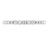 5 Stone Round Lab Grown White Diamond Beaded Style Classical Sleek Stackable Wedding Band Ring for Her (0.17 ctw, Color H-I, Clarity SI2) in 925 Sterling Silver