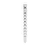 5 Stone Round Lab Grown White Diamond Beaded Style Classical Sleek Stackable Wedding Band Ring for Her (0.17 ctw, Color H-I, Clarity SI2) in 925 Sterling Silver