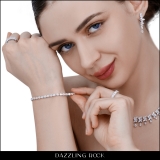 9.00 Cttw Oval Lab Grown White Diamond Tennis Bracelet for Women in 925 Sterling Silver