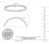 9.00 Cttw Oval Lab Grown White Diamond Tennis Bracelet for Women in 925 Sterling Silver