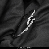 1.72 Cttw Marquise & Round Lab Grown White Diamond Bangle Bracelet for Women in 925 Sterling Silver