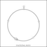 0.28 Cttw Pear and Round Lab Grown White Diamond Dew Drop Link Chain Bracelet for Women in 925 Sterling Silver