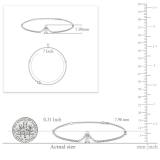 0.28 Cttw Pear and Round Lab Grown White Diamond Dew Drop Link Chain Bracelet for Women in 925 Sterling Silver