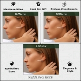 0.25 Ctw IGI Certified Round Lab Grown Diamond 9 Stone Hoop Earrings for Women | SI Clarity, E-F Color | 925 Sterling Silver