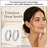 0.25 Ctw IGI Certified Round Lab Grown Diamond 9 Stone Hoop Earrings for Women | SI Clarity, E-F Color | 925 Sterling Silver