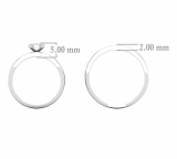 Round Lab Grown White Diamond Wedding Trio Ring Set for Him & Her (0.45 ctw, Color H-I, Clarity SI2) in 14K White Gold