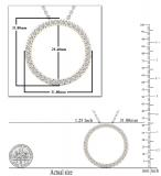 Round Lab Grown White Diamond Open Eternity Circle of Life Circle Pendant for Women (1.75 ctw, Color H-I, Clarity SI2) in 14K Yellow Gold