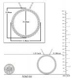Round Lab Grown White Diamond Open Eternity Circle of Life Circle Pendant for Her (1.75 ctw, Color H-I, Clarity SI2) in 10K White Gold