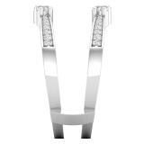 Round Lab Grown White Diamond Enhancer Double Wrap Guard Anniversary Band Ring for Women (0.53 ctw Color H-I Clarity SI2) in 925 Sterling Silver