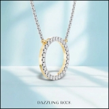 Round Lab Grown White Diamond Open Eternity Circle of Life Pendant for Women (0.33 ctw Color H-I Clarity SI2) in 10K Yellow Gold