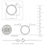 Round Lab Grown White Diamond Open Eternity Circle of Life Pendant for Women (0.33 ctw Color H-I Clarity SI2) in 10K Yellow Gold