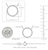 Round Lab Grown White Diamond Open Eternity Circle of Life Pendant for Her (0.33 ctw Color H-I Clarity SI2) in 10K White Gold