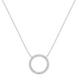 Round Lab Grown White Diamond Open Eternity Circle of Life Pendant for Women (0.50 ctw Color H-I Clarity SI2) in 925 Sterling Silver