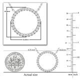 Round Lab Grown White Diamond Open Eternity Circle of Life Pendant for Women (0.50 ctw Color H-I Clarity SI2) in 925 Sterling Silver