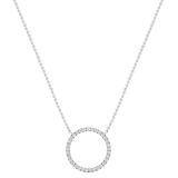 Round Lab Grown White Diamond Open Eternity Circle of Life Pendant for Her (0.75 ctw Color H-I Clarity SI2) in 10K White Gold