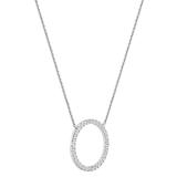 Round Lab Grown White Diamond Open Eternity Circle of Life Pendant for Her (0.75 ctw Color H-I Clarity SI2) in 10K White Gold