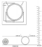 Round Lab Grown White Diamond Open Eternity Circle of Life Pendant for Her (0.75 ctw Color H-I Clarity SI2) in 10K White Gold