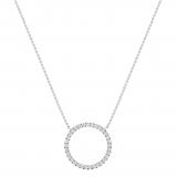 Round Lab Grown White Diamond Open Eternity Circle of Life Pendant for Women (1.00 ctw Color H-I Clarity SI2) in 925 Sterling Silver