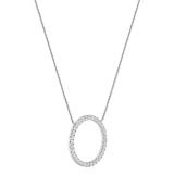 Round Lab Grown White Diamond Open Eternity Circle of Life Pendant for Women (1.00 ctw Color H-I Clarity SI2) in 925 Sterling Silver