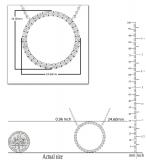 Round Lab Grown White Diamond Open Eternity Circle of Life Pendant for Her (1.00 ctw Color H-I Clarity SI2) in 10K White Gold