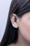 Round Lab Grown White Diamond Moon & Star Pushback Stud Earrings for Women (0.14 ctw, Color H-I, Clarity SI2) in 925 Sterling Silver