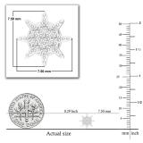 Round Lab grown White Diamond Starburst Cluster Screwback Stud Earrings for Women (0.10 ct Color H-I Clarity SI2) in 925 Sterling Silver